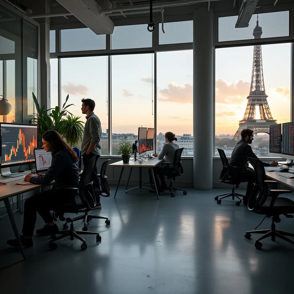 Bureaux modernes de FinanceAI à Paris